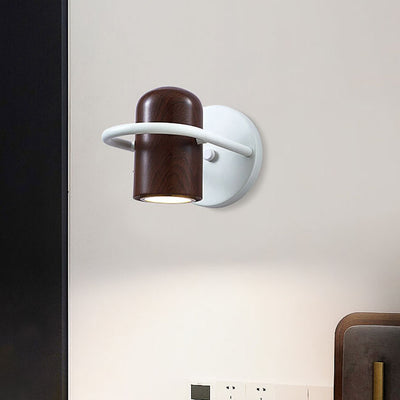 Lampe murale à LED en cylindre en fer forgé de personnalité nordique moderne 