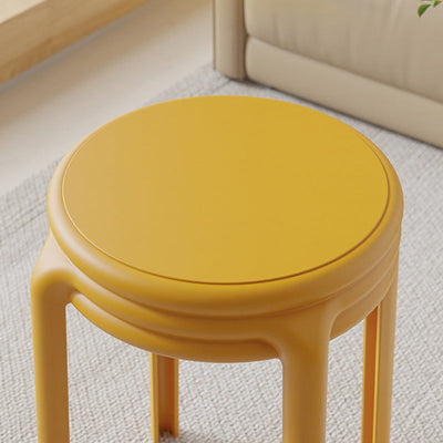 Zeitgenössischer skandinavischer runder Macaron-Stuhl aus Kunststoff, stapelbar für das Wohnzimmer 