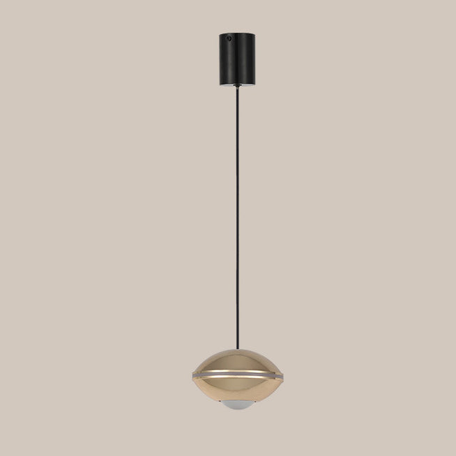 Zeitgenössische nordische ovale Aluminium-Acryl-LED-anhebbare Pendelleuchte für Wohnzimmer 