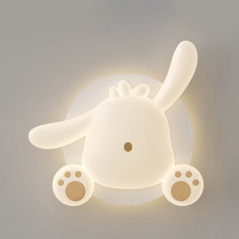 Zeitgenössische kreative Bär Eisen Kunststoff LED Semi-Flush Mount Deckenleuchte für Wohnzimmer 