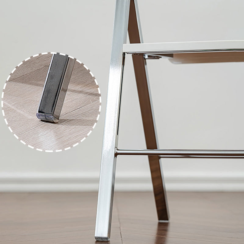 Silla de comedor de metal acrílico cuadrada nórdica contemporánea plegable para comedor 