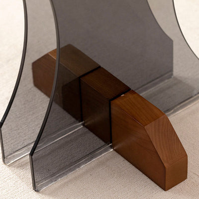Moderner minimalistischer runder Glastisch 1-stufig für Wohnzimmer 