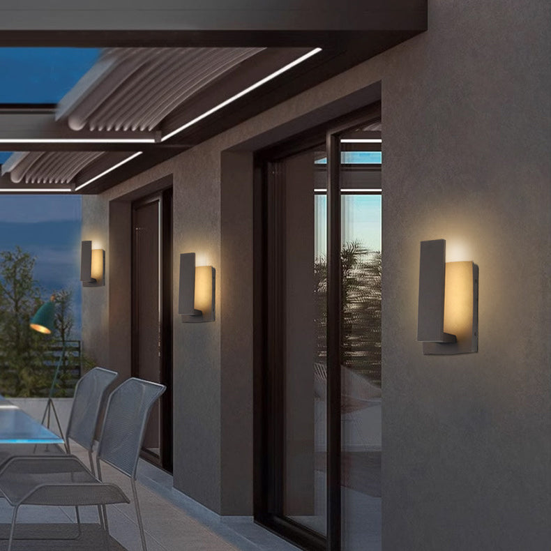 Conception géométrique de simplicité contemporaine Applique murale LED étanche en aluminium pour jardin 