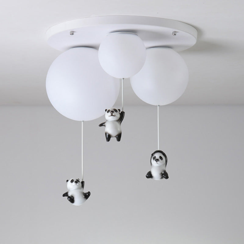 Moderne Minimaliste Ours Ballon Résine PE 1/3 Lumière Plafonnier Pour Chambre 