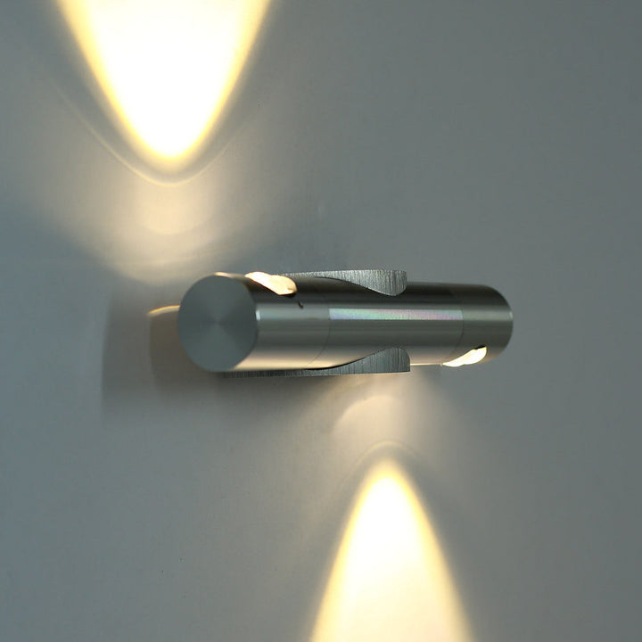 Moderne Einfachheit Zylinder einstellbare Winkel Aluminium LED Wandleuchte Lampe für Schlafzimmer 