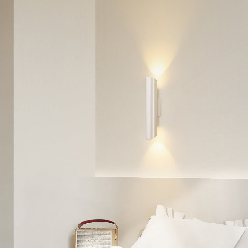 Moderne Nordic Eisen Aluminium Zylinder Streifen LED Wand Leuchte Lampe Für Nacht 