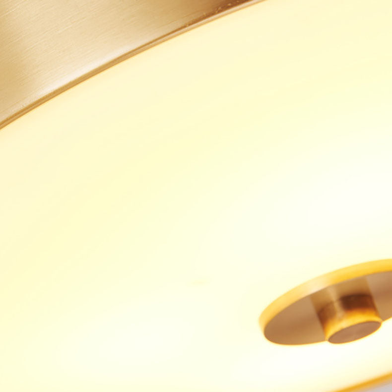 Moderne Luxus-Deckenleuchte aus rundem Kupferglas mit 3/4-Lichtern für Schlafzimmer 