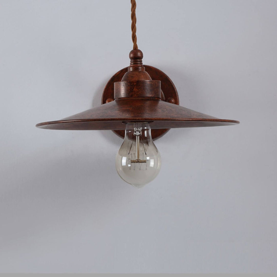 Contemporary Industrial Iron Discs 1- Light Wall Sconce Lamp For Living Room