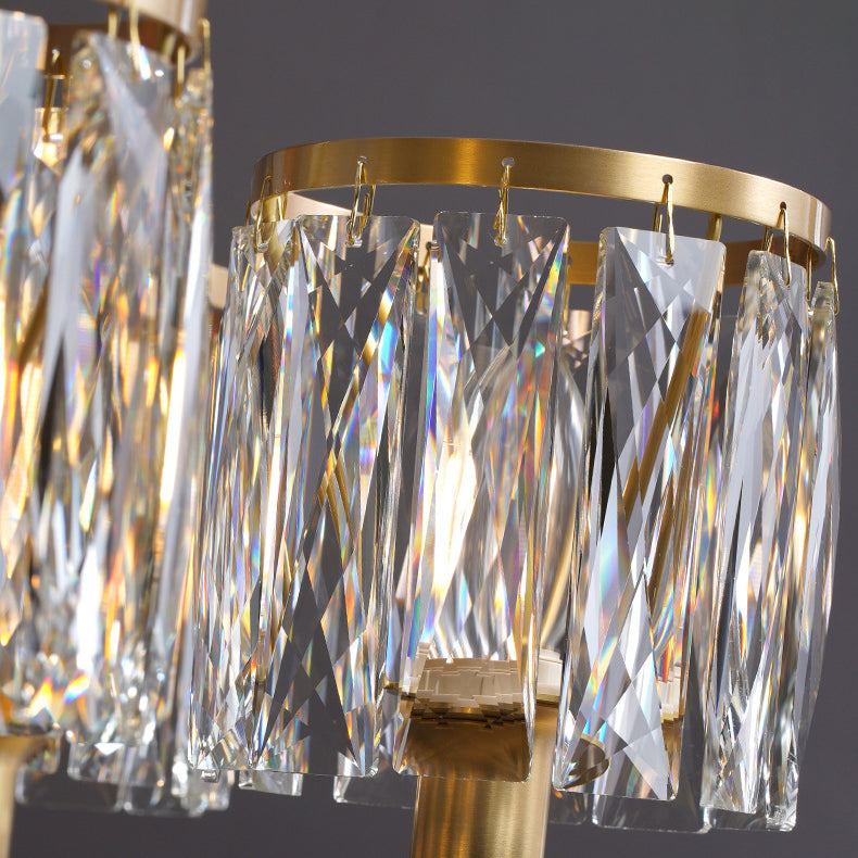 Contemporary Luxury Branch Crystal Copper 6/8/10/15 Light Chandelier For Living Room