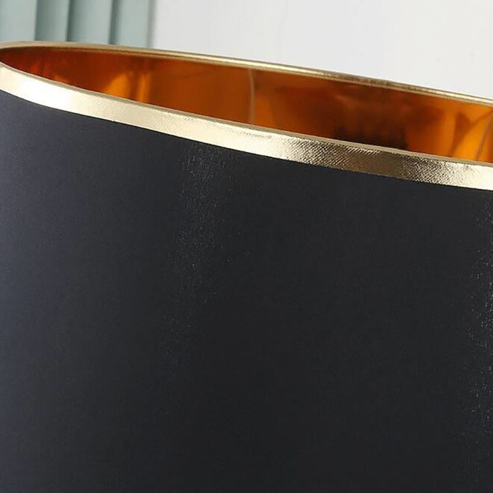 Moderne Übergangszylinder Eisengewebe 1-Licht Tischlampe für Wohnzimmer 