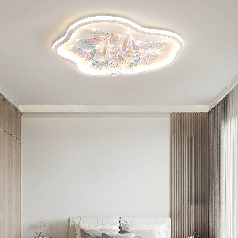 Zeitgenössische kreative Eisen Acryl Runde Wolke Stern Stück LED Unterputz Deckenleuchte für Wohnzimmer 