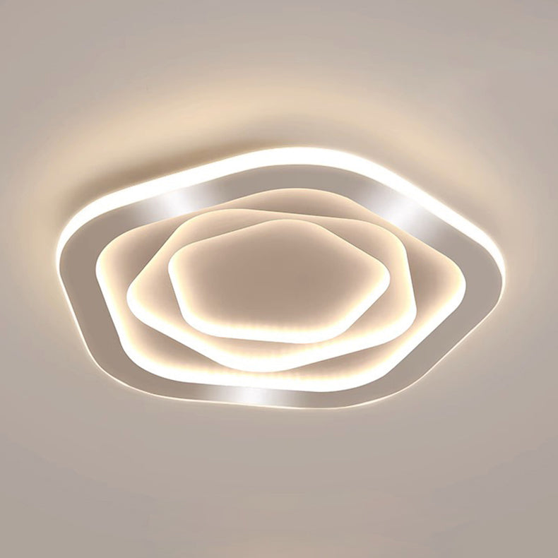 Zeitgenössische Einfachheit Eisen Rose Blume Wolke Form LED Unterputz Deckenleuchte für Wohnzimmer 