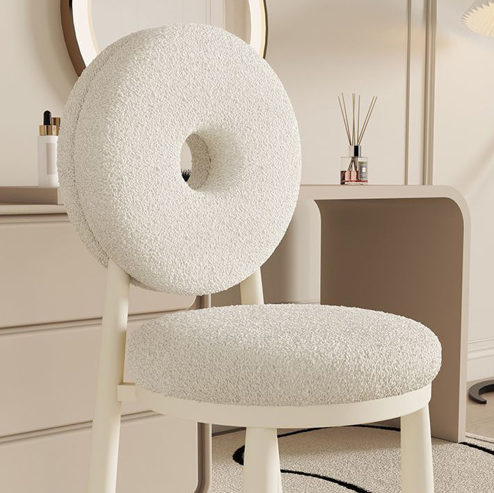 Chaise de salle à manger contemporaine en laine d&