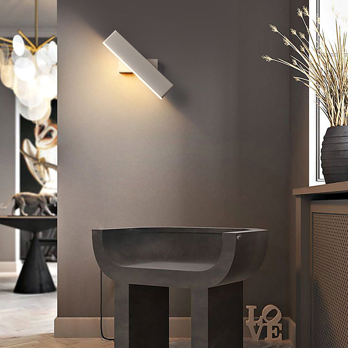 Applique murale LED en fer cuboïde acrylique minimaliste moderne pour chambre 