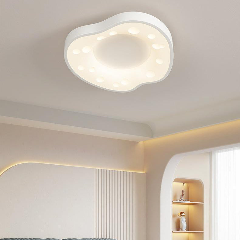 Moderne minimalistische Käsecreme Acryl Eisen LED Unterputz Deckenleuchte für Schlafzimmer 