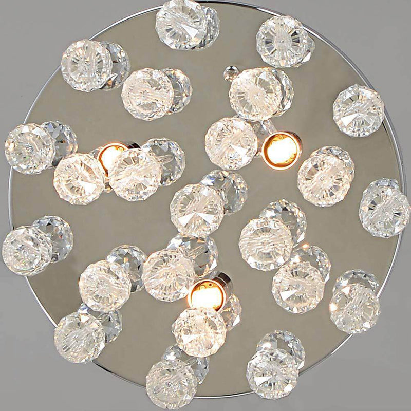 Modern Creative Light Luxury Crystal Round 3-Light Flush Mount Ceiling Light