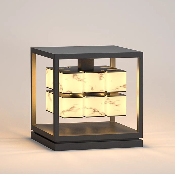 Lampe de jardin solaire à LED en acier inoxydable étanche de simplicité moderne pour pelouse 