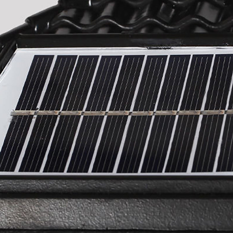 Zeitgenössische Einfachheit Solar Wasserdichte Aluminium Glas Quader 1-Licht Außen Wand Leuchte Lampe Für Garten 