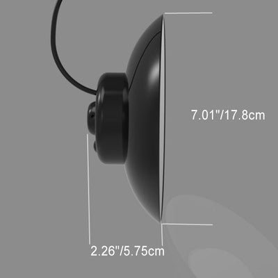 Luz colgante LED de disco semicircular impermeable solar retro contemporáneo de ABS para jardín 