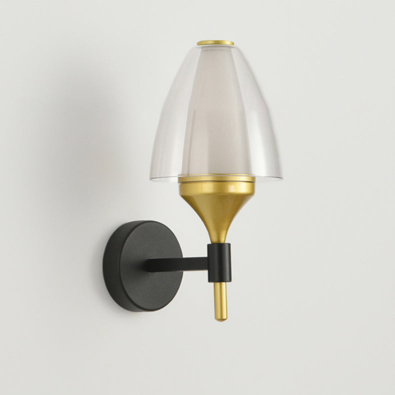 Applique murale LED en fer acrylique ronde minimaliste moderne pour salon 