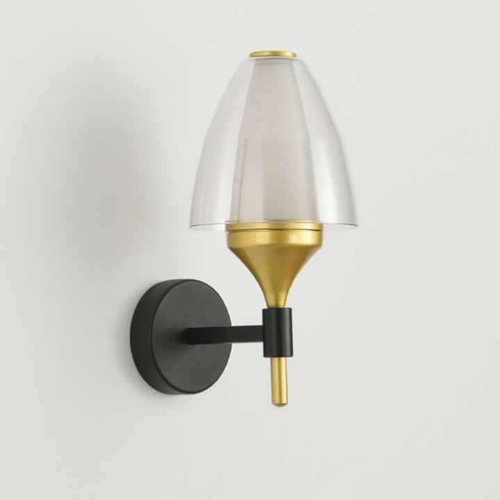 Applique murale LED en fer acrylique ronde minimaliste moderne pour salon 