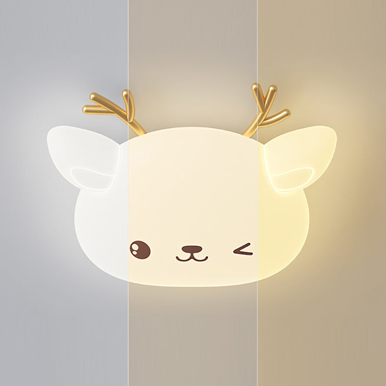 Lumière de Plafond LED Encastrée Moderne Simplicité Enfant Fer PE Cerf Elliptique Pour Chambre 
