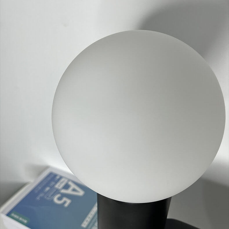 Lámpara de Mesa de Base de Resina con Bola de Doble Cabeza de Lujo Ligero Moderno de 1 Luz 