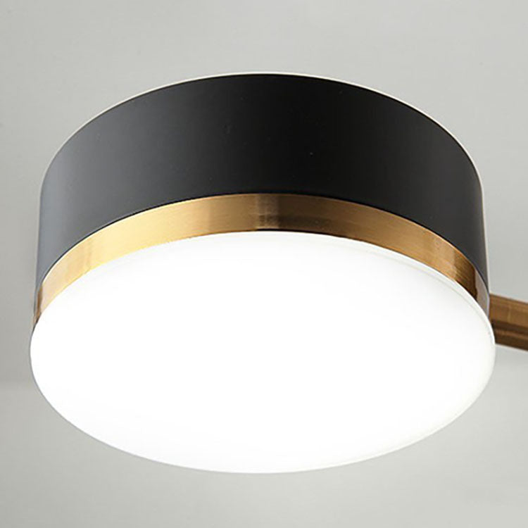 Moderne minimalistische Zylinder Eisen Acryl 4/6/8 Licht Kronleuchter für Wohnzimmer 