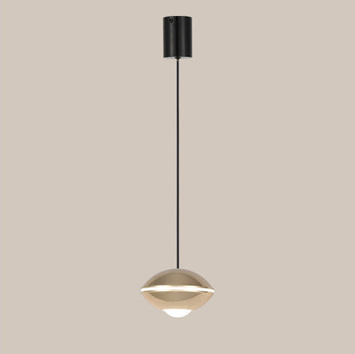 Zeitgenössische nordische ovale Aluminium-Acryl-LED-anhebbare Pendelleuchte für Wohnzimmer 