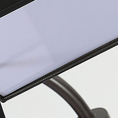 Zeitgenössische nordische rechteckige Zylinder-Tischlampe aus Eisenleder mit 1 Licht für Schlafzimmer 