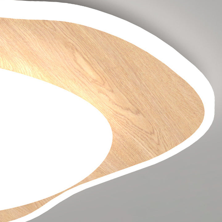 Luz de techo LED montada al ras de acrílico de hierro redondo irregular minimalista moderna para dormitorio 