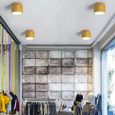 Lumière de plafond LED encastrée de couleur unie Macaron scandinave 