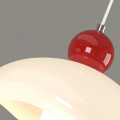Zeitgenössischer nordischer Kirschglas-Eisen-3-Licht-Insel-Kronleuchter für Wohnzimmer 