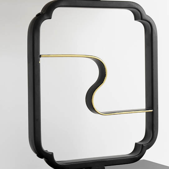 Lampe de table à 1 lumière en fer forgé chinois traditionnel avec abat-jour en tissu pour chambre 