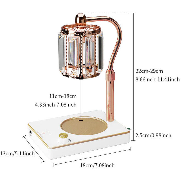 Moderne minimalistische runde Plastikglas 1-Licht Aroma Schmelzwachs Tischlampe für Schlafzimmer 