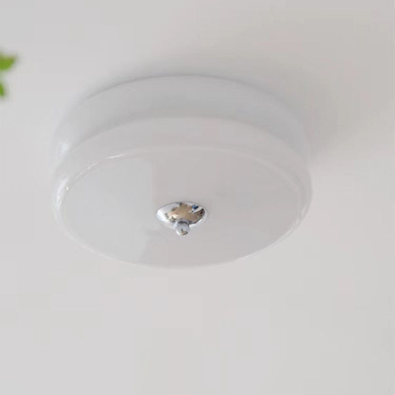 Luz de techo LED empotrada redonda de hierro y vidrio minimalista moderna para sala de estar 