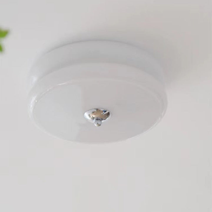 Luz de techo LED empotrada redonda de hierro y vidrio minimalista moderna para sala de estar 