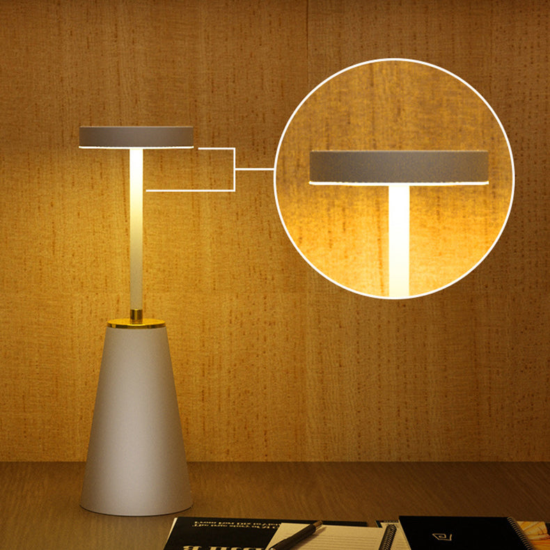 Lámpara de mesa LED de hierro cilíndrica minimalista moderna para sala de estar 