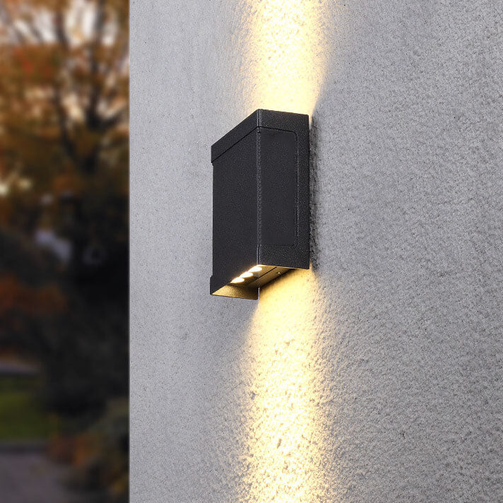 Modern Outdoor Square Column Waterproof LED Wall Sconce Lamp