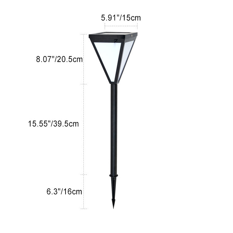 Lumière de paysage LED à piquet de sol en fer acrylique solaire étanche minimaliste moderne pour jardin 