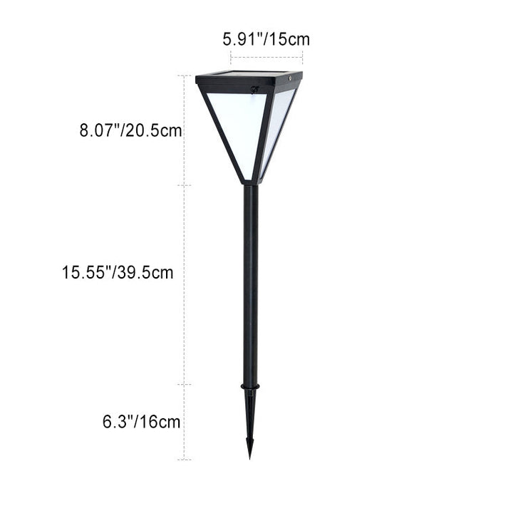 Lumière de paysage LED à piquet de sol en fer acrylique solaire étanche minimaliste moderne pour jardin 