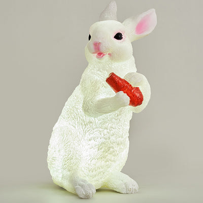 Modern Art Deco Solar Waterproof Resin Rabbit Carrot LED Landscape Lighting Outdoor Light For Garden