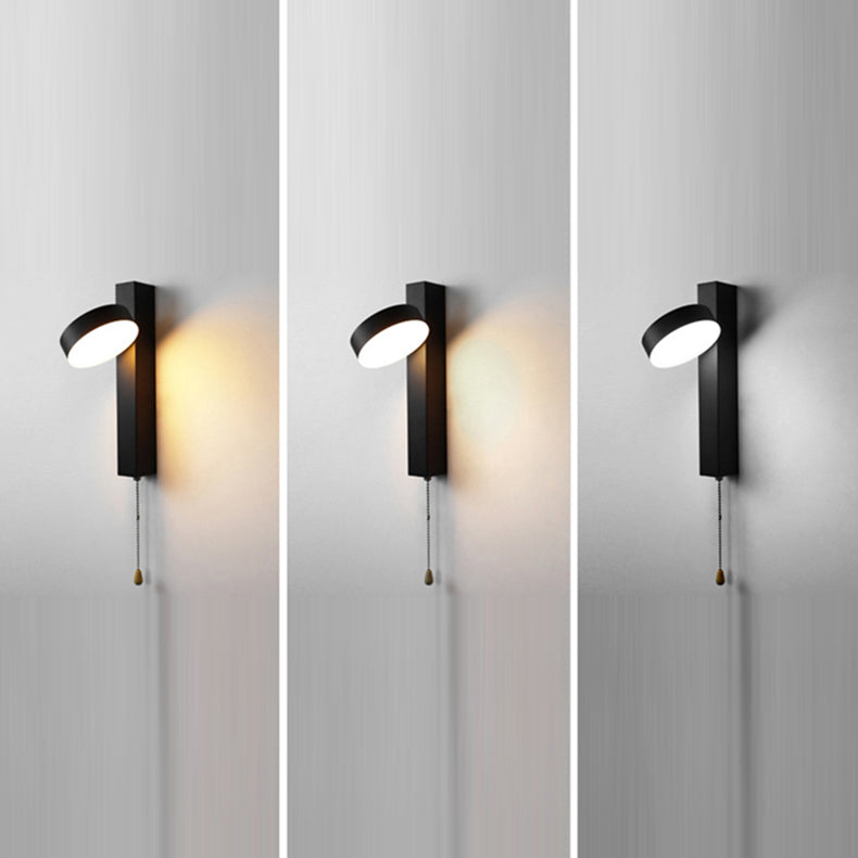 Applique Murale LED Rotative Rectangle en Aluminium Géométrique de Simplicité Contemporaine pour Chambre 