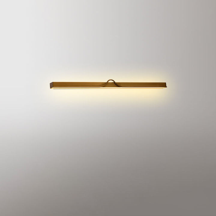 Modern Mid-Century Gold Strip Electroplated Iron Acrylic LED Wall Sconce Lamp For Living Room