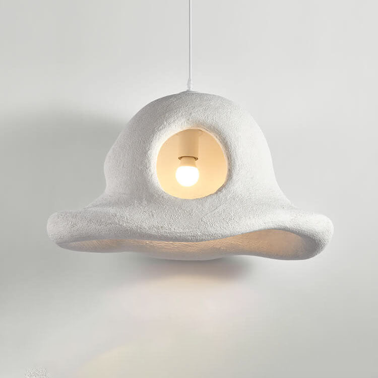 Moderner minimalistischer Wabi-Sabi-Stil Harz Hut 1-Licht Pendelleuchte 