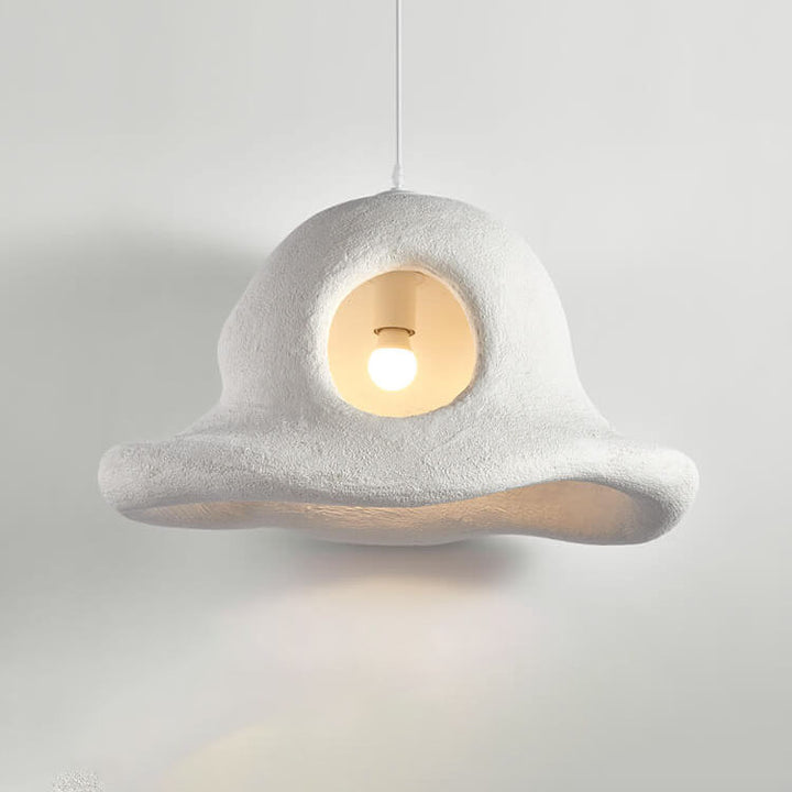 Moderner minimalistischer Wabi-Sabi-Stil Harz Hut 1-Licht Pendelleuchte 