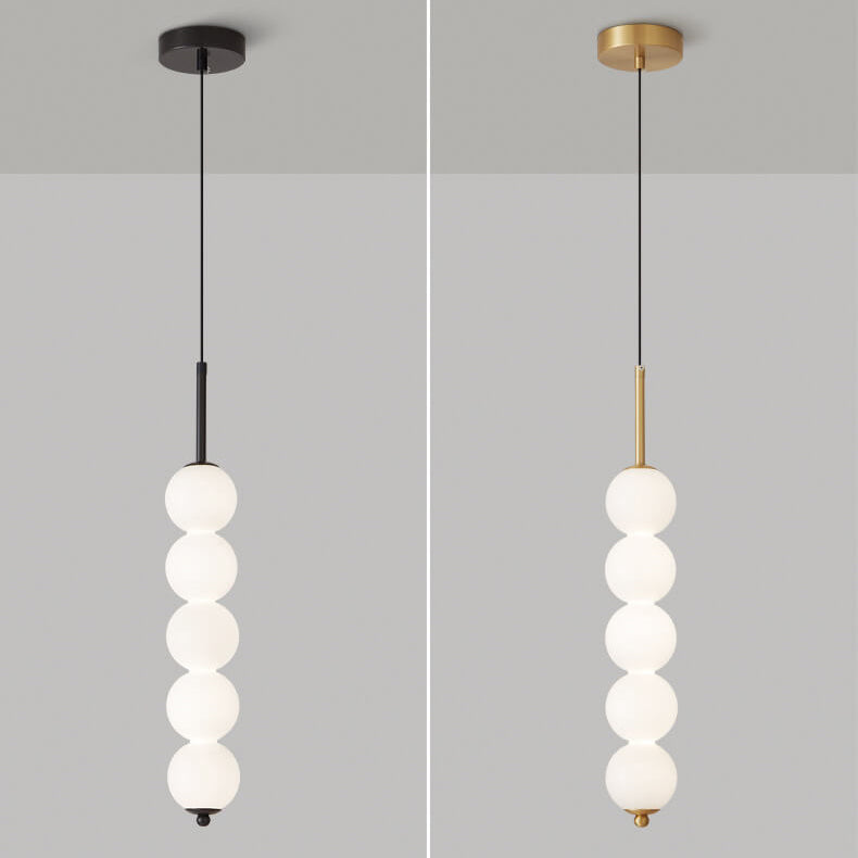 Nordic Creative Brass Spherical Glass Long Strip LED Pendelleuchte 