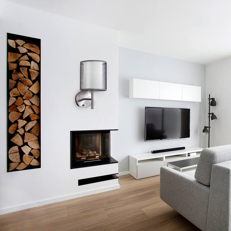Modern Minimalist Cylinder Iron Gauze 1-Light Wall Sconce Lamp For Living Room
