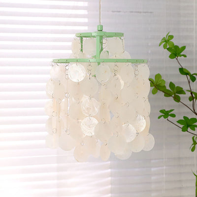 Modern Minimalist Wind Chime Shell Iron 1/4/5 Light Chandelier For Living Room