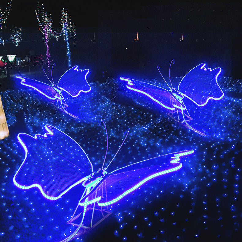 Éclairage paysager LED papillon en fibre de verre étanche Art déco moderne pour jardin 